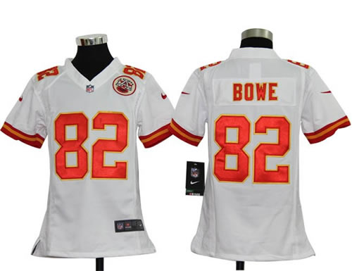Youth NEW Kansas City Chiefs 82 Dwayne Bowe White Jerseys