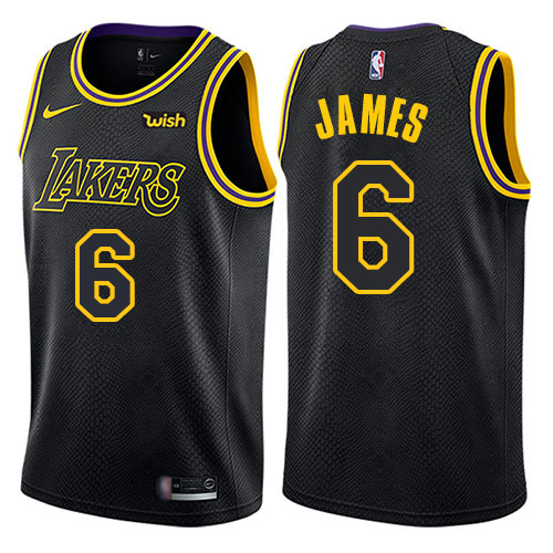 Youth Nike Lakers #6 LeBron James Black Youth NBA Swingman City Edition Jersey Youth Nike Lakers #6 LeBron James Black Youth NBA Swingman City Edition Jersey
