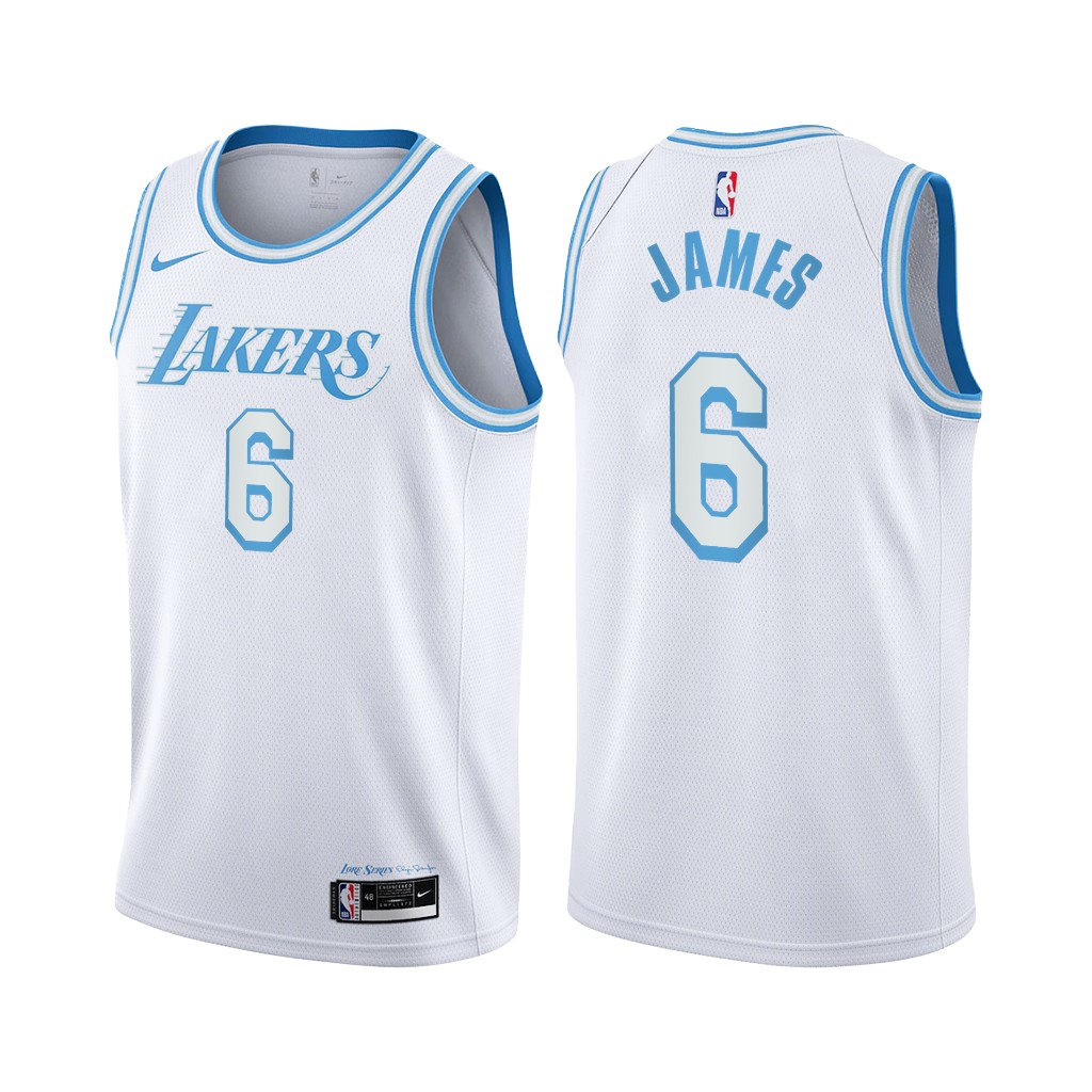 Youth Nike Lakers #6 LeBron James White Youth NBA Swingman 2020-21 City Edition Jersey Youth Nike Lakers #6 LeBron James White Youth NBA Swingman 2020-21 City Edition Jersey
