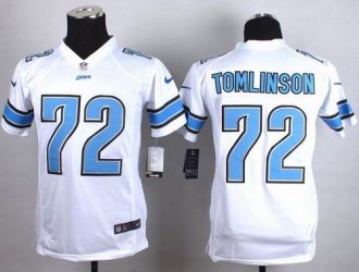 Youth Nike Lions #72 Laken Tomlinson White Stitched NFL Elite Jersey