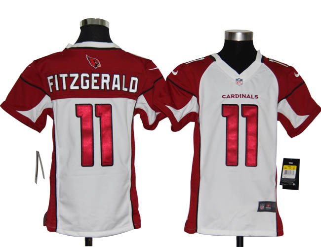 Youth NEW NFL Arizona Cardinals 11 Larry Fitzgerald White Jerseys