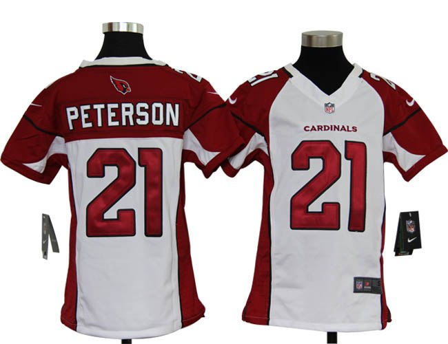 Youth NEW NFL Arizona Cardinals 21 Patrick Peterson White Jerseys