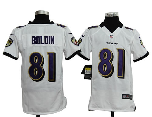 Youth NEW NFL Baltimore Ravens 81 Anquan Boldin White Jerseys