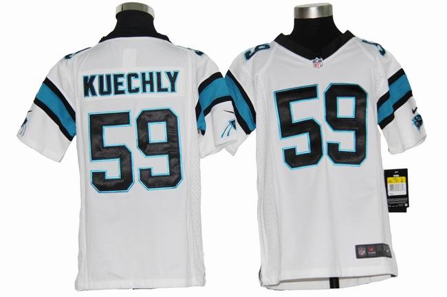 Youth NEW NFL Carolina Panthers 59 Luke Kuechly White Jerseys