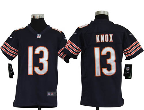 Youth NEW NFL Chicago Bears 13 Johnny Knox Blue Jerseys