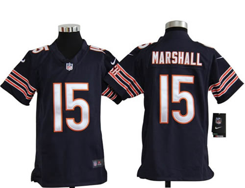 Youth NEW NFL Chicago Bears 15 Brandon Marshall D.blue Jerseys
