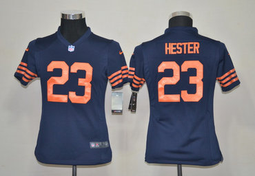 Youth NEW NFL Chicago Bears 23 Devin Hester Blue Throwback Jerseys