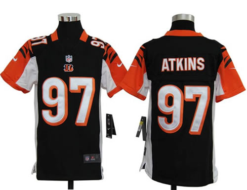 Youth NEW NFL Cincinnati Bengals 97 Geno Atkins Black Jerseys