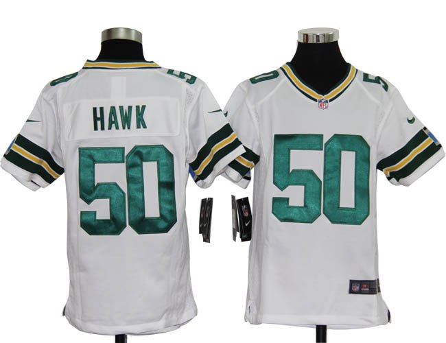 Youth NEW NFL Green Bay Packers 50 A.j.hawk White Jerseys