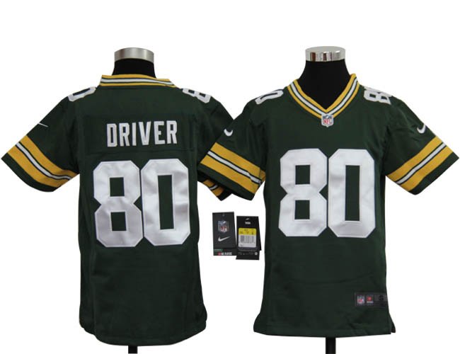 Youth NEW NFL Green Bay Packers 80 Donald Driver Green Jerseys