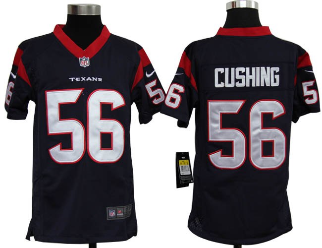 Youth NEW NFL Houston Texans 56 Brian Cushing Blue Jerseys