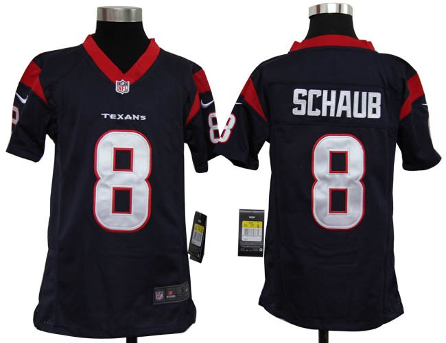 Youth NEW NFL Houston Texans 8 Matt Schaub Blue Jerseys