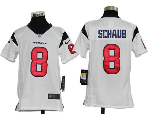Youth NEW NFL Houston Texans 8 Matt Schaub White Jerseys