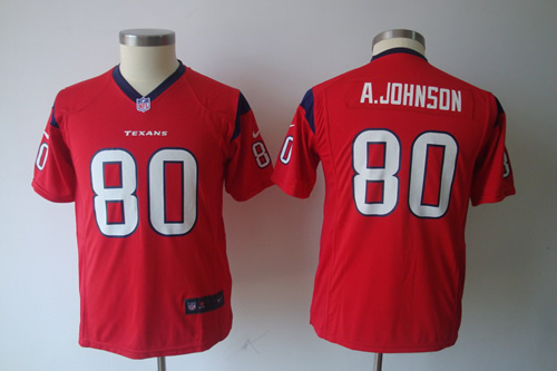 Youth NEW NFL Houston Texans 80 A.Johnson Red Jerseys