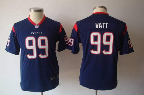 Youth NEW NFL Houston Texans 99 J.j. Watt  Blue Jerseys