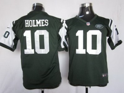 Youth NEW NFL New York Jets 10 Santonio Holmes Green Jerseys