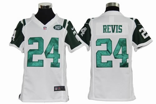 Youth NEW NFL New York Jets 24 Darrelle Revis White Jerseys