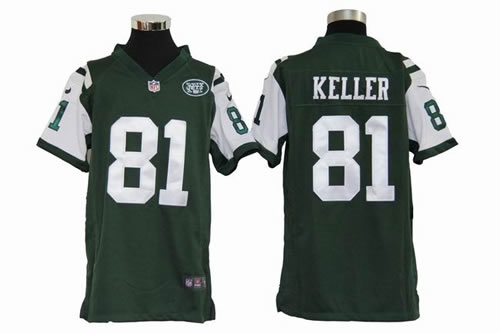 Youth NEW NFL New York Jets 81 Dustin Keller Green Jerseys