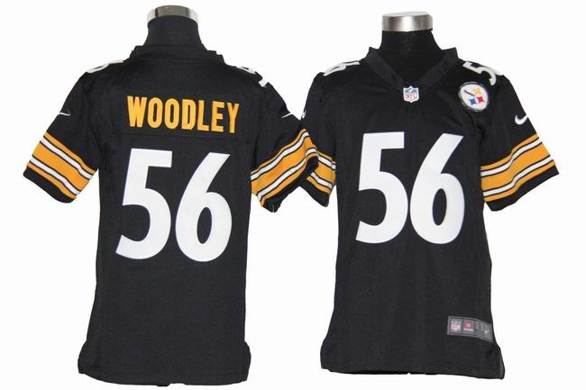 Youth NEW NFL Pittsburgh Steelers 56 Lamarr Woodley Black Jerseys
