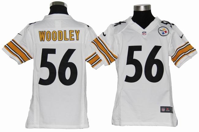 Youth NEW NFL Pittsburgh Steelers 56 Lamarr Woodley White Jerseys
