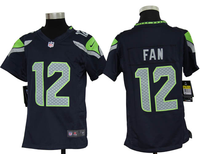Youth NEW NFL Seattle Seahawks 12 Fan Blue Jerseys