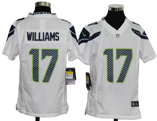 Youth NEW NFL Seattle Seahawks 17 Mike Williams White Jerseys