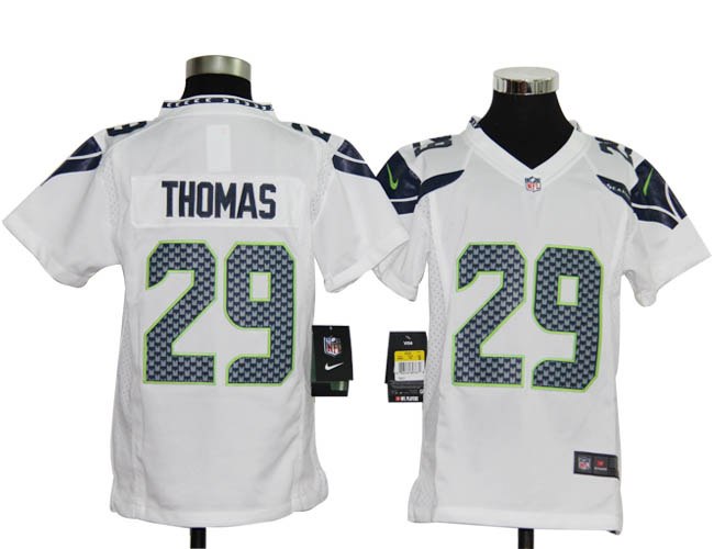 Youth NEW NFL Seattle Seahawks 29 Earl Thomas White Jerseys