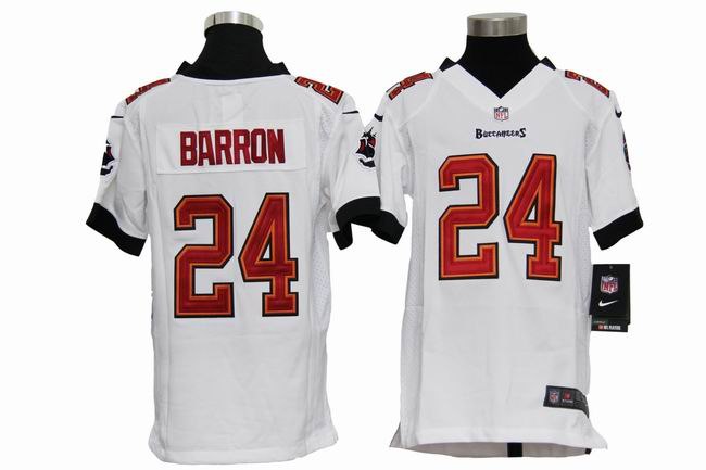 Youth NEW NFL Tampa Bay Buccanee 24 Mark Barron White Jerseys