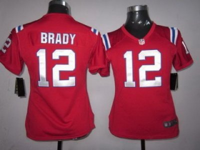 Youth NEW NFL New England Patriots 12 Tom Brady Red Jerseys