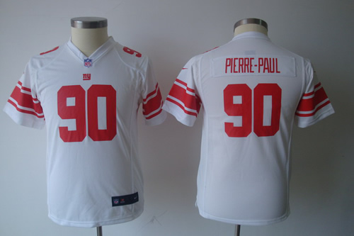 Youth NEW New York Giants 90 Jason Pierre-Paul White Jerseys