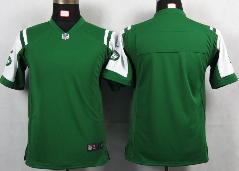 Youth NEW NFL New York Jets Blank Green Portrait Fashion Game Jerseys