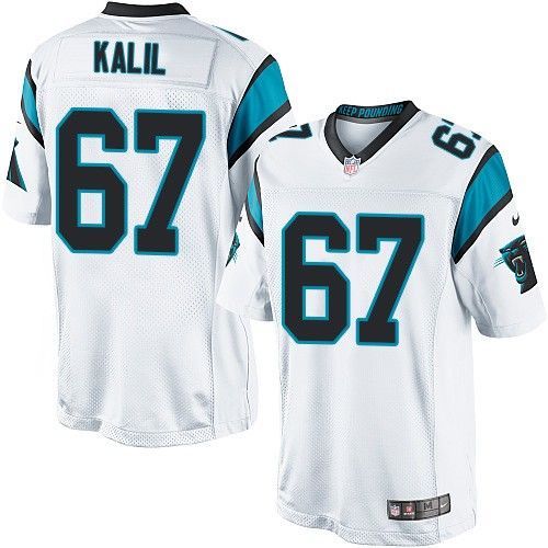 Youth Nike Panthers #67 Ryan Kalil White Stitched NFL Elite Jersey
