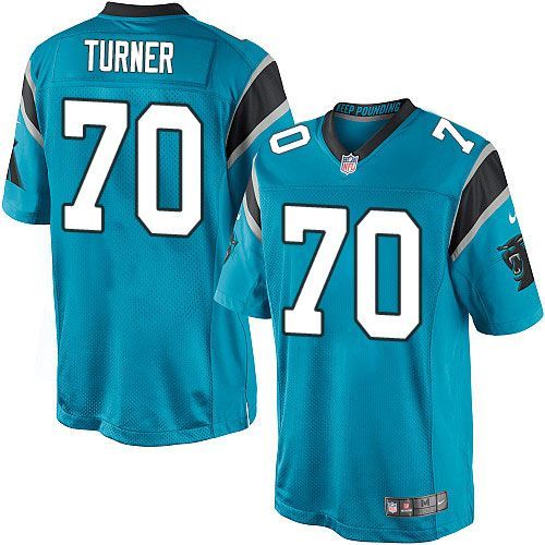 Youth Nike Panthers #70 Trai Turner Blue Alternate Stitched NFL Elite Jersey