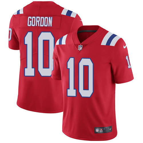 Youth Nike Patriots #10 Josh Gordon Red Alternate Youth Stitched NFL Vapor Untouchable Limited Jersey
