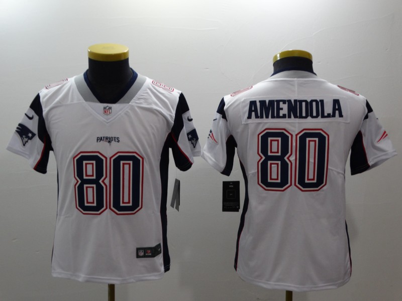 Youth Nike Patriots 80 Danny Amendola White Youth Vapor Untouchable Player Limited Jersey