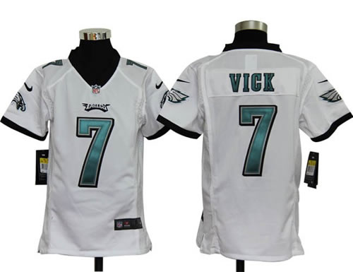 Youth NEW Philadelphia Eagles 7 Michael Vick White Jerseys