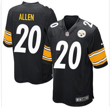 Youth Nike Pittsburgh Steelers #20 Will Allen Black Team Color Stitched NFL Elite Jersey