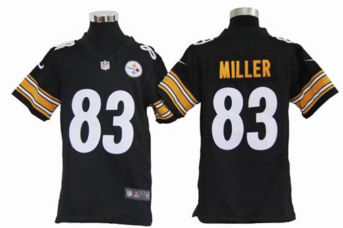 Youth NEW Pittsburgh Steelers 83 Heath Miller Black Jerseys