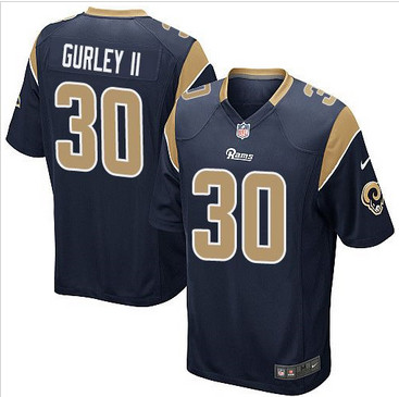 Youth Nike Rams #30 Todd Gurley II Navy Blue Team Color Stitched NFL Elite Jersey