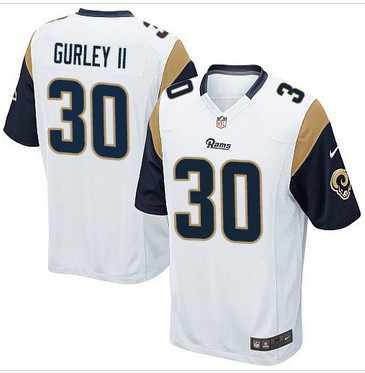Youth Nike Rams #30 Todd Gurley II White Stitched NFL Elite Jersey