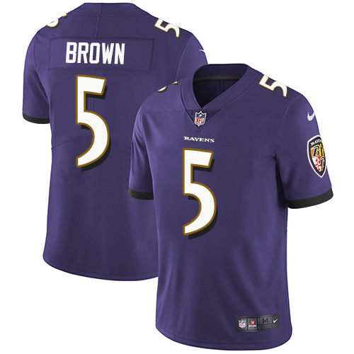 Youth Nike Ravens #5 Marquise Brown Purple Team Color Youth Stitched NFL Vapor Untouchable Limited Jersey Youth Nike Ravens #5 Marquise Brown Purple Team Color Youth Stitched NFL Vapor Untouchable Limited Jersey