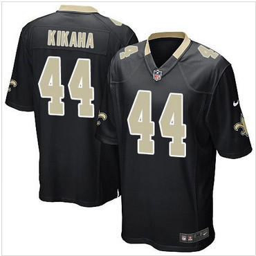 Youth Nike Saints #44 Hau'oli Kikaha Black Team Color Stitched NFL Elite Jersey