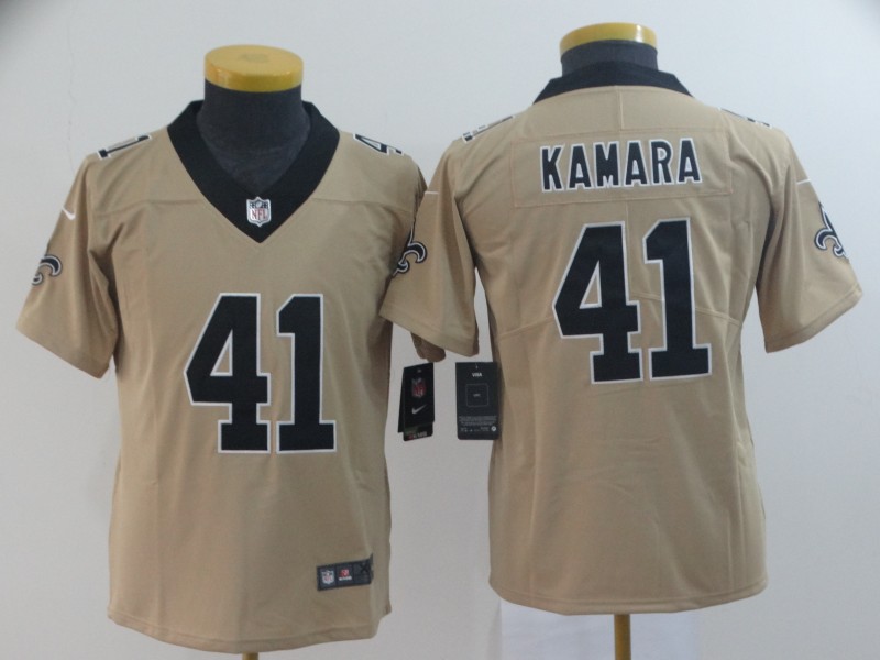 Youth Nike Saints 41 Alvin Kamara Cream Youth Inverted Legend Limited Jersey Youth Nike Saints 41 Alvin Kamara Cream Youth Inverted Legend Limited Jersey