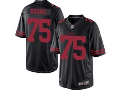 Youth Nike San Francisco 49ers #75 Alex Boone Black NFL Jersey