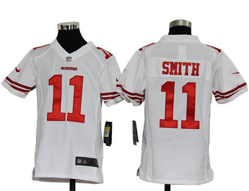 Youth NEW San Francisco 49ers 11 Alex Smith White Jerseys