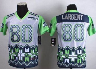 Youth Nike Seahawks #80 Steve Largent Grey Stitched NFL Elite Noble Fashion jersey