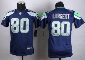 Youth Nike Seahawks #80 Steve Largent Steel Blue Team Color Stitched NFL Elite jersey