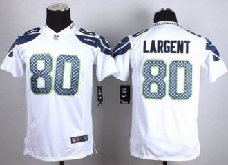 Youth Nike Seahawks #80 Steve Largent White Stitched NFL Elite Jersey