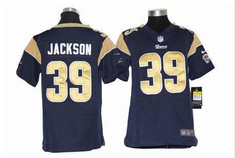 Youth NEW St. Louis Rams 39 Steven Jackson Blue Jerseys