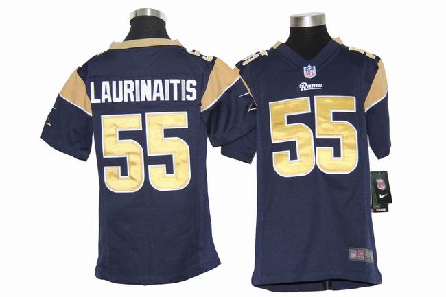 Youth NEW St. Louis Rams 55 James Laurinaitis Blue Jerseys